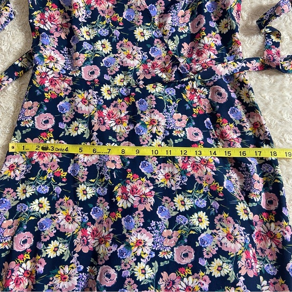 Bobeau Garden Party Floral Wrap Dress S Small - Picture 11 of 15